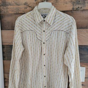 Rare Vintage Mens Western Shirt Floral Sz XL